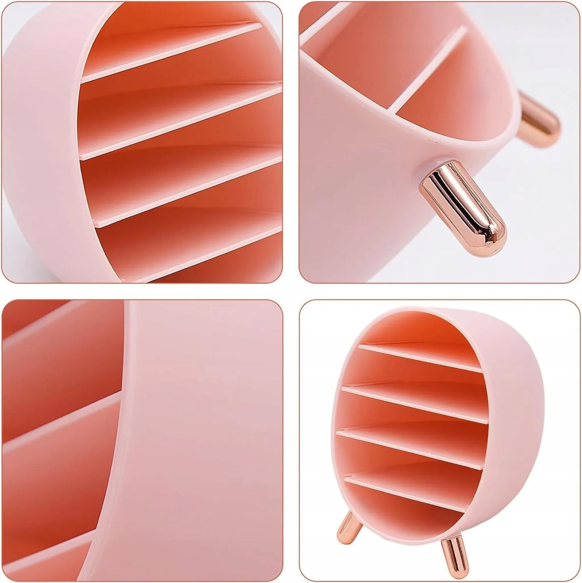 Kosmetik-Organizer für Pinsel & Lippenstifte – Retro-Schminktisch